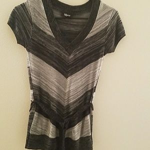 Donated IZ Byer grey  striped sweater